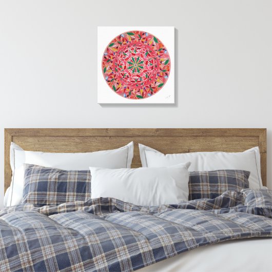 Mandala Harmonia Radiante Canvas Afdruk (Insitu (Slaapkamer))