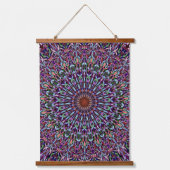 Mandala Harmony Wall Tapestry Wood-Topped Vertical Hangend Wandkleed (Voorkant 2)