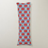 Mandala harst patroon blauw Thunder_Cove Lichaamskussen (Voorkant Verticaal)