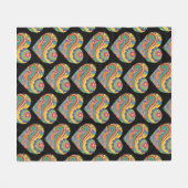 Mandala Harten Fleece Deken (Voorkant (Horizontaal))