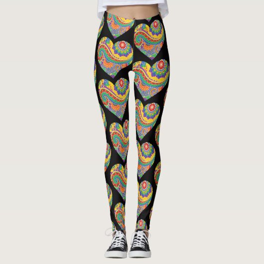 Mandala Harten Leggings (Voorkant)