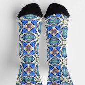 mandala hartenpatroon blauwe Thunder_Cove Sokken (Top)