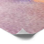 Mandala Heart Soft Peach Paarse Waterverf Print (Hoek)