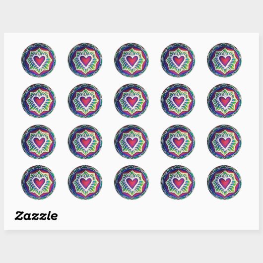 Mandala Heart Sticker (Vel)