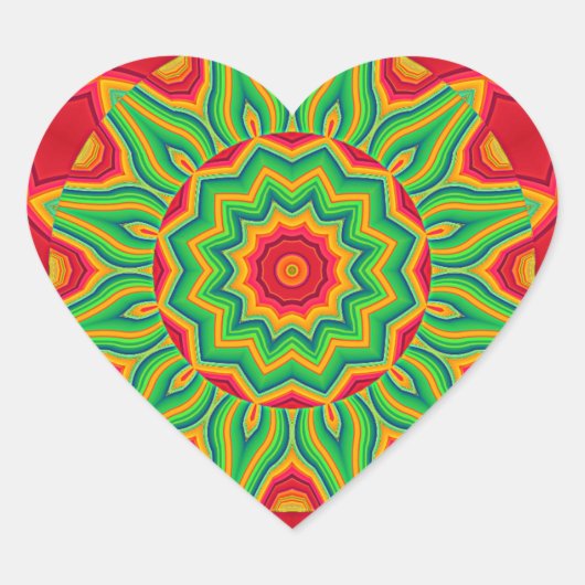 Mandala Heart Sticker (Voorkant)
