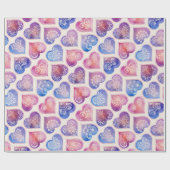 Mandala Hearts Pattern Cadeaupapier (Vlak)