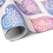 Mandala Hearts Pattern Cadeaupapier (Rol Hoek)