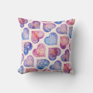 Mandala Hearts Pattern Kussen