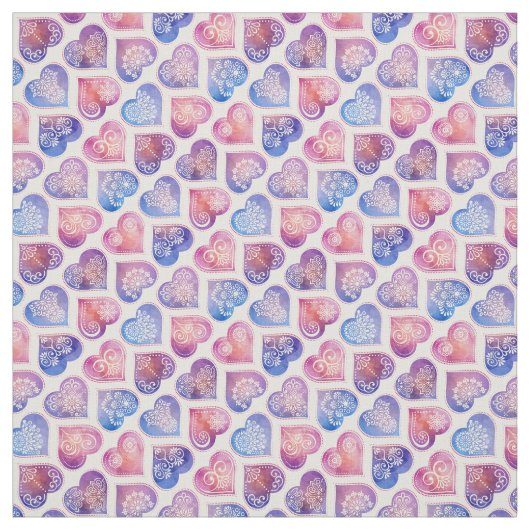 Mandala Hearts Pattern Stof (Swatch)