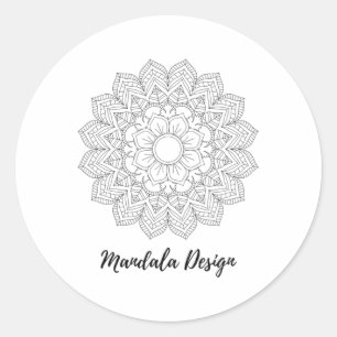 Mandala Heilige Geometrie Kunst Yoga Mantra Bloem Ronde Sticker
