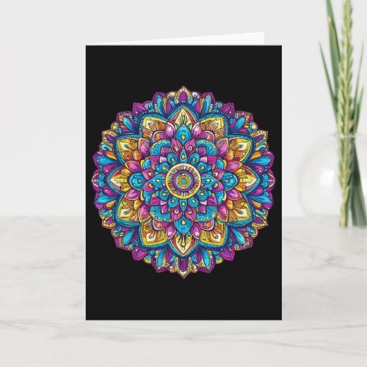 Mandala Heilige Geometrie Meditatie Kaart (Voorkant)