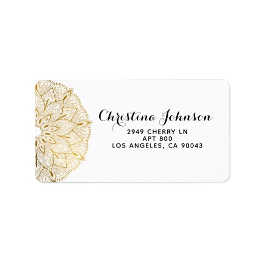 Mandala Henna Etiket (Voorkant)