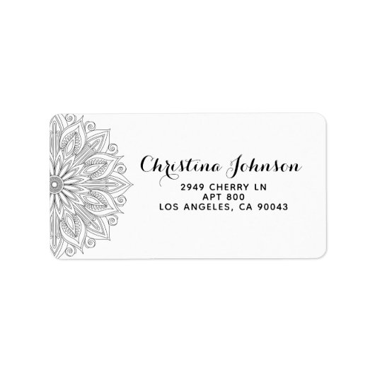 Mandala Henna Etiket (Voorkant)