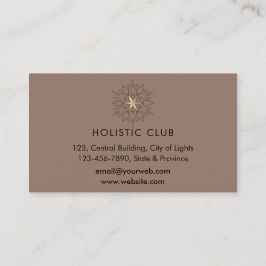 Mandala Holistic Lotus Floral Zen Meditatie Yoga Visitekaartje (Achterkant)