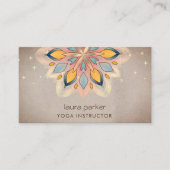 Mandala Holistic Lotus Floral Zen Meditatie Yoga Visitekaartje (Voorkant)