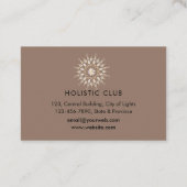 Mandala Holistic Lotus Floral Zen Meditatie Yoga Visitekaartje (Achterkant)