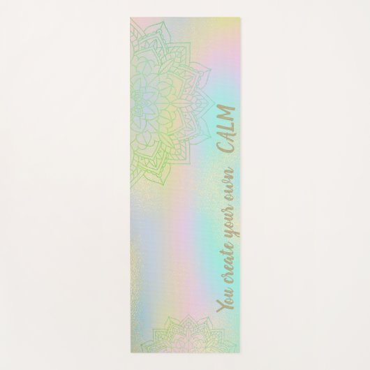 Mandala Holographic - Je Creëer je eigen rust Yogamat (Voorkant)