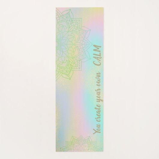 Mandala Holographic - Je Creëer je eigen rust Yogamat (Achterkant)