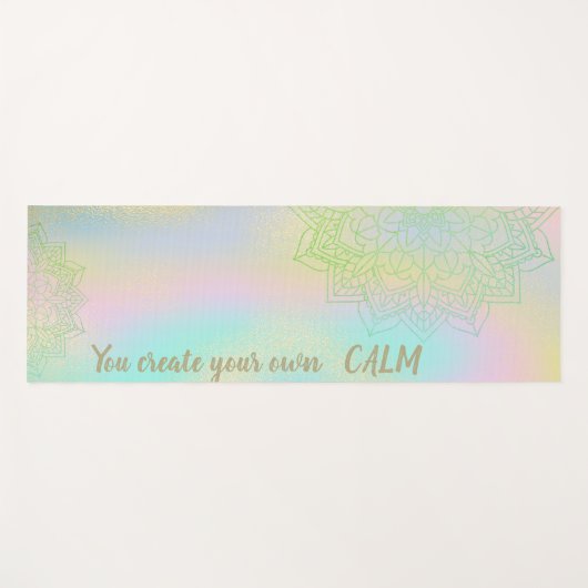 Mandala Holographic - Je Creëer je eigen rust Yogamat (Voorkant (horizontaal))