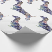 Mandala Hond, Dachshund Glossy Wrapping Papier (Hoek)