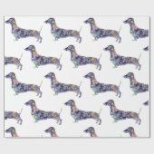Mandala Hond, Dachshund Glossy Wrapping Papier (Vlak)