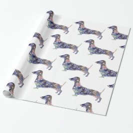 Mandala Hond, Dachshund Glossy Wrapping Papier
