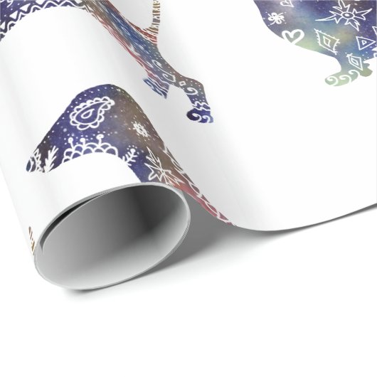 Mandala Hond, Dachshund Glossy Wrapping Papier (Rol Hoek)