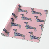 Mandala Hond, Dachshund Matte Wrapping Papier (Uitgerold)