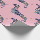 Mandala Hond, Dachshund Matte Wrapping Papier (Hoek)