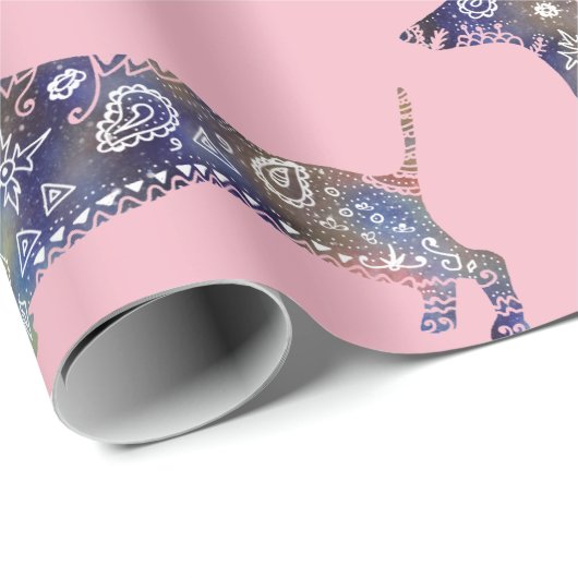 Mandala Hond, Dachshund Matte Wrapping Papier (Rol Hoek)