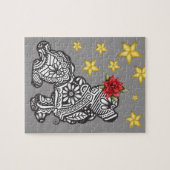 Mandala hond met sterren legpuzzel (Horizontaal)