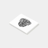 Mandala Hond Pugs Kop Ontwerp Post-it® Notes (Schuin)