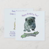 Mandala Hond Verjaardagsfeestje Franse Bulldog Kaart (Voorkant / Achterkant)
