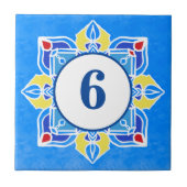 Mandala  huisnummer dat kan worden aangepast tegeltje (Voorkant)