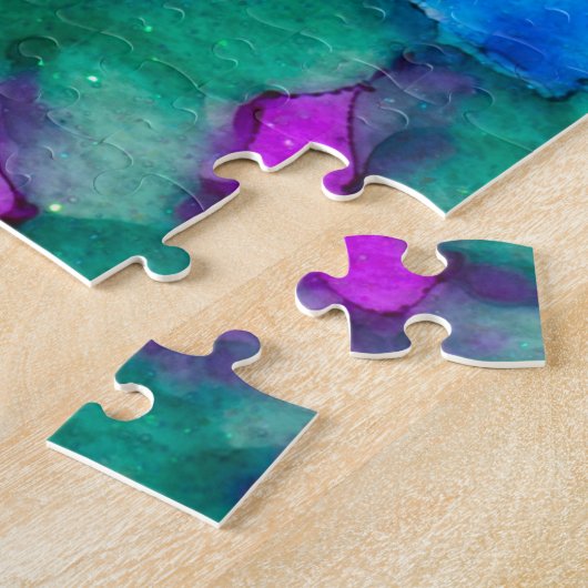 Mandala in Alcohol Ink Legpuzzel (Zijkant)