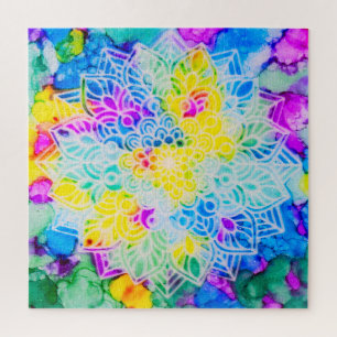 Mandala in Alcohol Ink Legpuzzel