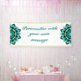 Mandala in aqua spandoek