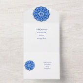 Mandala in blauw all in one uitnodiging (Binnen)
