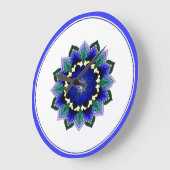 Mandala in blauw grote klok (Hoek)