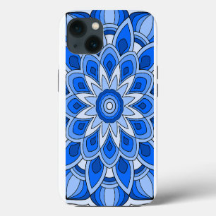 Mandala in blauw iPhone 13 hoesje