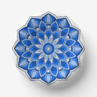 Mandala in blauw Papier Bord