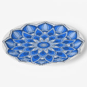 Mandala in blauw Papier Bord (Gekanteld)