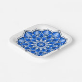 Mandala in blauw Papier Bord (Gebogen)