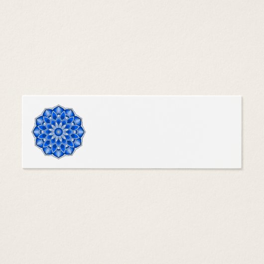 Mandala in blauw Profiel Kaart (Voorkant)