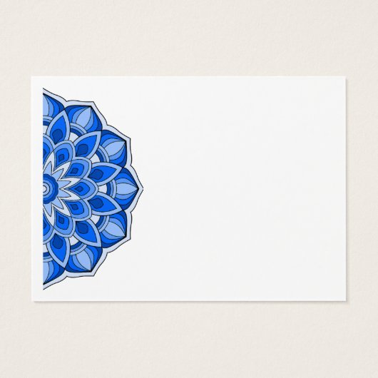 Mandala in blauw Profiel Kaart (Achterkant)