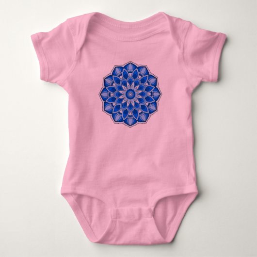 Mandala in blauw romper (Voorkant)