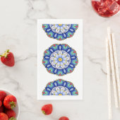 Mandala in blauw servet (Insitu)