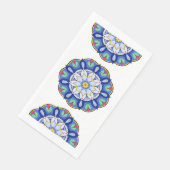 Mandala in blauw servet (Hoek)