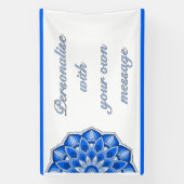 Mandala in blauw spandoek (Verticaal)