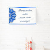 Mandala in blauw spandoek (Insitu)